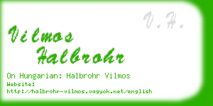 vilmos halbrohr business card